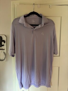 Men's Light Purple Striped Rhoback Polo Shirt